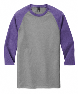 Rescued Is My Favorite Breed / District Made / Purple Raglan Sleeves T-Shirt
