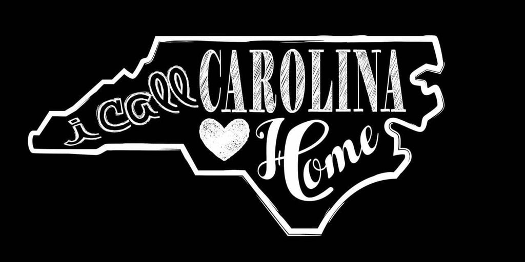 I Call Carolina Home Raglan Sleeves T-Shirt  (Light Heather Gray Body/Dark Gray Sleeves)