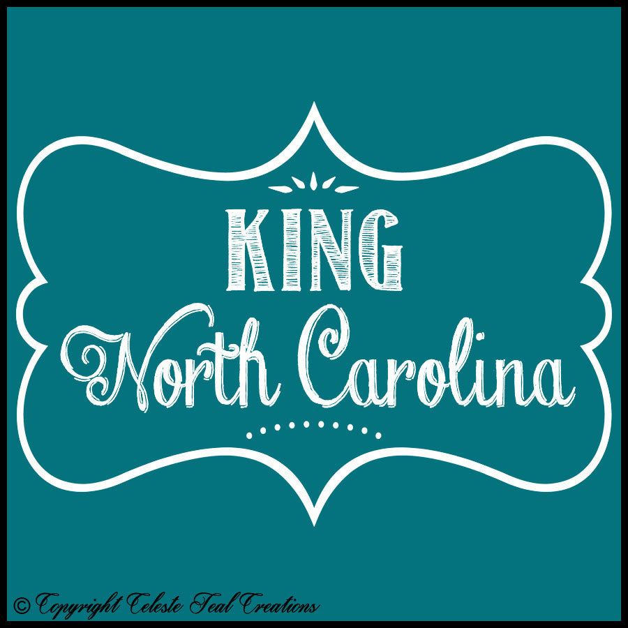 King, North Carolina Short Sleeves T-Shirt (Antique Jade Dome)