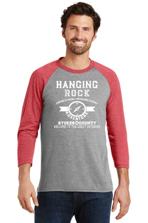 Hanging Rock Compass Raglan Sleeves (Gray Body With Blue Sleeves)