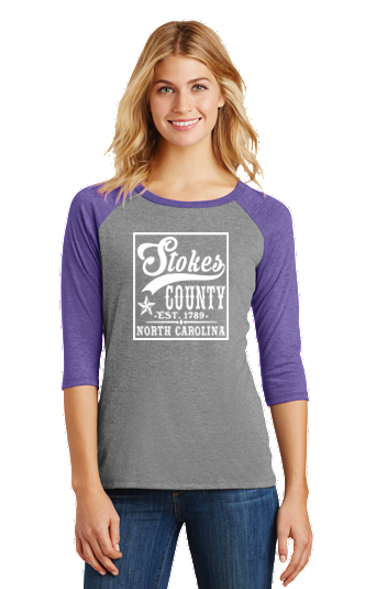 Stokes County Raglan Sleeves (Gray Body With Various Sleeve Colors)