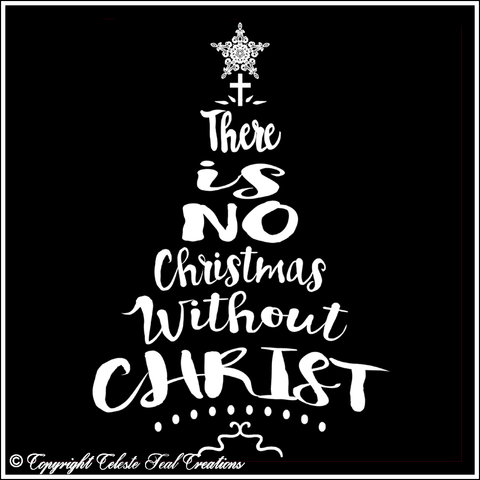 There Is No Christmas Without CHRIST Long Sleeved Black T-Shirt