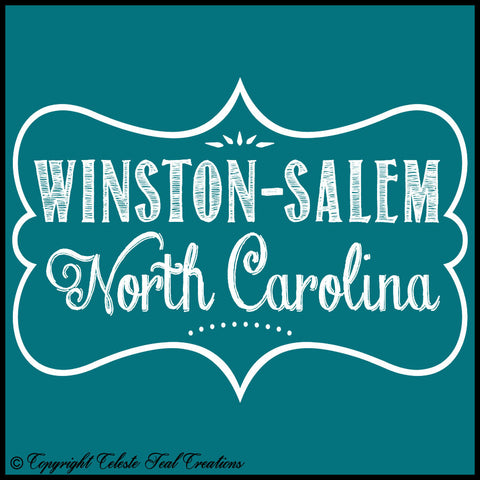 Winston-Salem, North Carolina Short Sleeves T-Shirt (Antique Jade Dome)